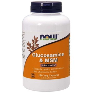 Now Foods Glukozamina z MSM, 180 tabletek