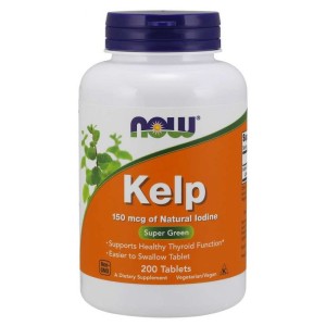 Now Foods Kelp Jod 150 mcg, 200 tabletek