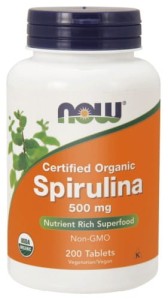 Now Foods, Spirulina 500 mg, 200 tabletek