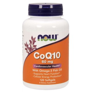 Now Foods Koenzym Q10 60 mg z omega-3, 120 kapsułek