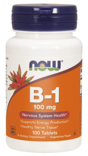 Now Foods, witamina B 1,  100 mg 100 tab