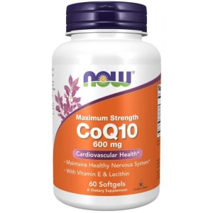 Now Foods Koenzym Q10 600 mg z witaminą E, 60 kapsułek