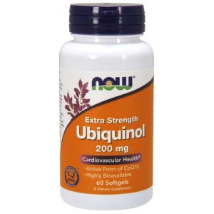 Now Foods Koenzym Q10 Ubiquinol 200 mg, 60 kapsułek