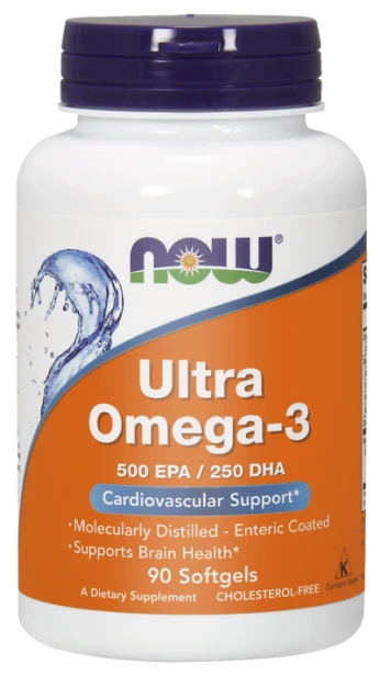 Now Foods, Ultra Omega-3 1000mg (500mg EPA i 250mg DHA), 90 kaps