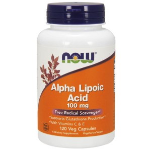 Now Foods Kwas Alfa-Liponowy 100 mg, 120 kapsułek