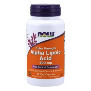 Now Foods Kwas Alfa-Liponowy 600 mg, 60 kapsułek