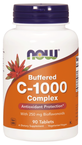 now foods, witamina C 1000 mg buforowana, 90 tab