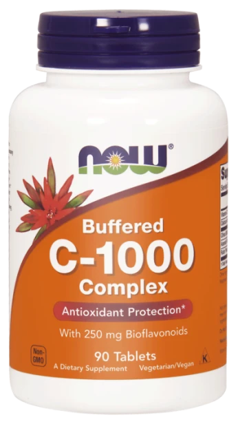 now foods, witamina C 1000 mg buforowana, 90 tab