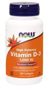 Now Foods, Witamina D-3 1000 j.m, 190 kapsułek