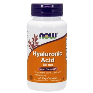 Now Foods Kwas Hialuronowy 50 mg z MSM, 60 kapsułek