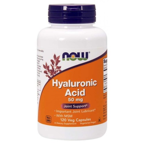 Now Foods kwas hialuronowy 50 mg msm 450 mg 120 kapsułek