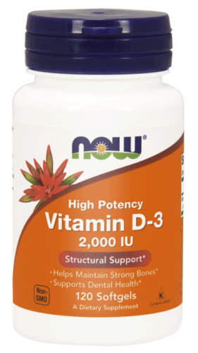 now foods,  witamina d3 2000 jm, 120 kaps