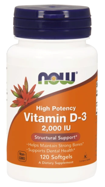 now foods,  witamina d3 2000 jm, 120 kaps