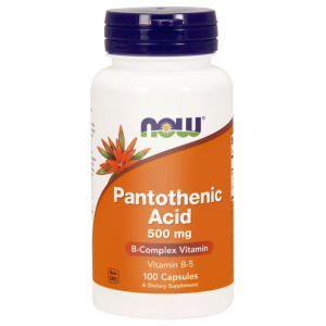 Now Foods Kwas Pantotenowy 500 mg, 100 kapsułek