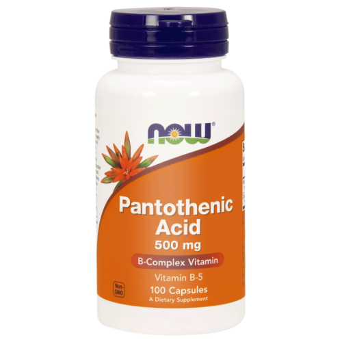 Now Foods kwas pantotenowy witamina b5 500 mg 100 kapsułek
