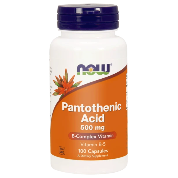 Now Foods kwas pantotenowy witamina b5 500 mg 100 kapsułek