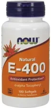 now foods,  witamina E-400, 100 kapsułek miękkich
