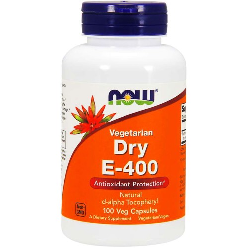 now foods, witamina E-400 vegetarian dry, 100 kaps.