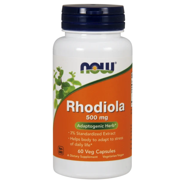 now foods, wyciąg z korzenia rhodiola rosea, 60 kaps