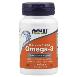 Now Foods Olej omega-3 1000 mg, 30 kapsułek
