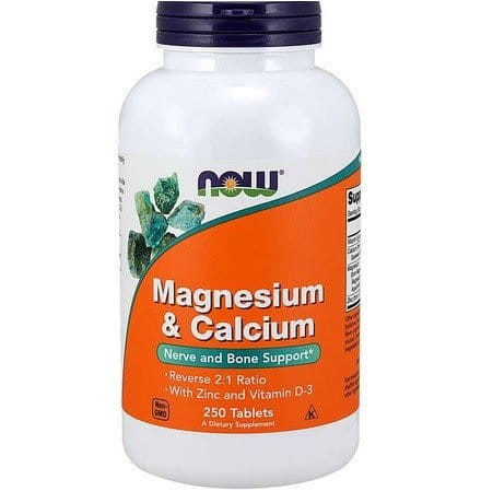 Now Foods magnez 266 mg z wapniem cynkiem witamina d 250 tabletek