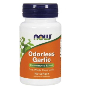 Now Foods, Wyciąg z czosnku 25 mg (Odorless Garlic), 100 kaps. miękkich