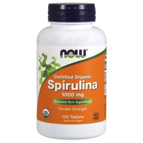 Now Foods bio spirulina 1000 mg 120 tabletek
