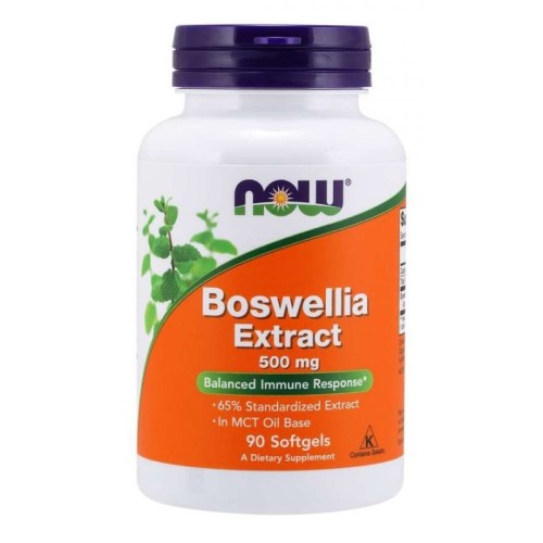 now foods, wyciąg z kadzidłowca 500 mg boswellia, 90 kaps miękkich