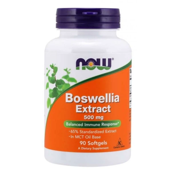 now foods, wyciąg z kadzidłowca 500 mg boswellia, 90 kaps miękkich