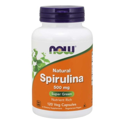 Now Foods spirulina 500 mg 120 kapsułek