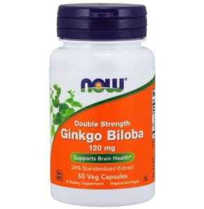 Now Foods, Wyciąg z liści Miłorzębu Japońskiego 120 mg, 50 kapsułek