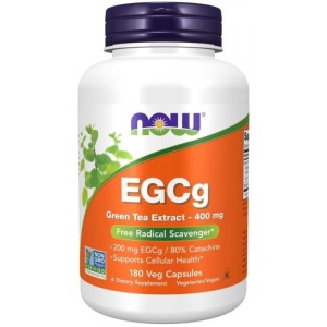 Now Foods, Wyciąg z liści zielonej herbaty 400 mg EXTRA EGC g, 180 kapsułek