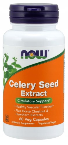 now foods, wyciąg z nasion selera 100 mg, 60 kaps