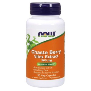 Now Foods, Wyciąg z Niepokolanka 300 mg (Chaste Berry Vitex), 90 kapsułek