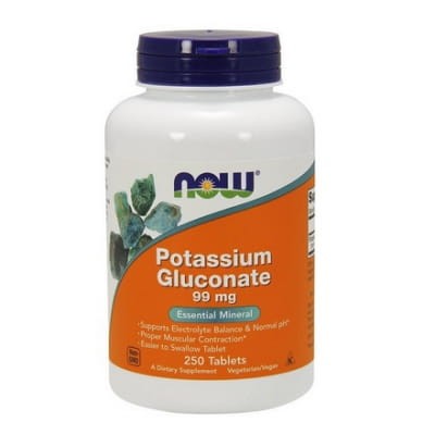 Now Foods potassium gluconate glukonian potasu 99 mg 250 tabletek