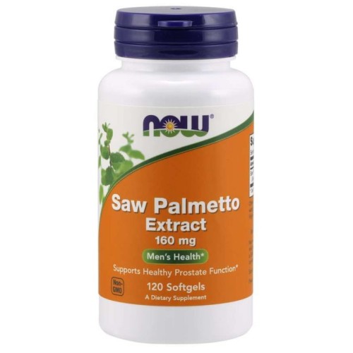 now foods, wyciąg z owocu z palmy sabalowej 160 mg saw palmetto, 120 kaps