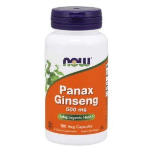 Now Foods, Żeń-szeń 500 mg, (Panax Ginseng), 100 kapsułek