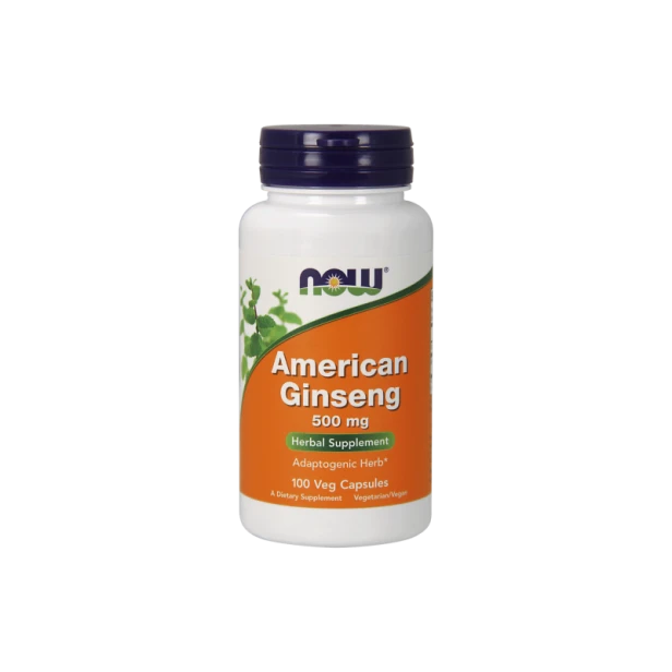 now foods, żeń-szeń amerykański 500 mg american ginseng , 100 kaps