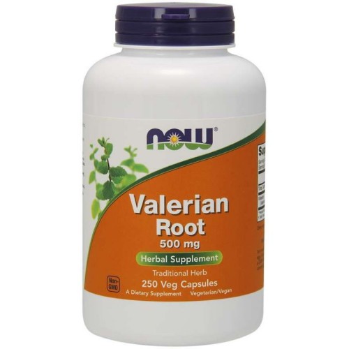 now foods, waleriana 500 mg valerian root, 250 kaps
