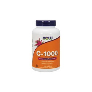 Now Foods Witamina C 1000 mg z dziką różą, 250 tabletek