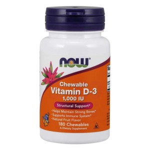 Now Foods Witamina D3 1000 IU do żucia, 180 tabletek