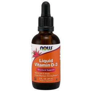 Now Foods Witamina D3 100 IU krople, 59 ml