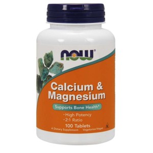 Now Foods, Wapń 500 mg i magnez 250 mg, 100 tabletek