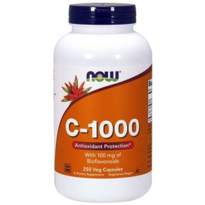 Now Foods Witamina C 1000 mg z bioflawonoidami cytrusowymi, 250 kapsułek