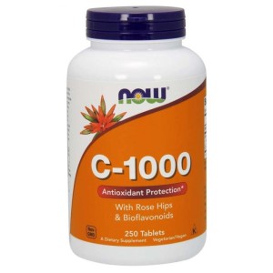 Now Foods Witamina C 1000 mg z dziką różą i bioflawonoidami, 250 tabletek