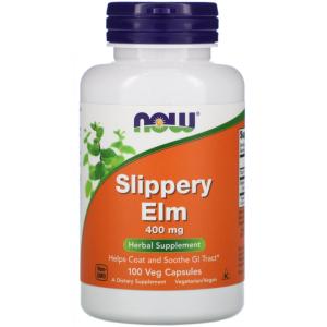 Now Foods, Wiąz CZerwony 400 mg, ( Slippery Elm), 100 kapsułek