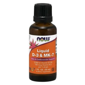 Now Foods Witamina D3 i K2 Mk-7, 30 ml