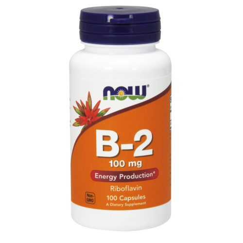 now foods, witamina b2 100 mg, 100 kaps