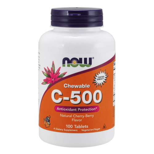 now foods, witamina C 500 mg do ssania cherry berry, 100 tab do ssania