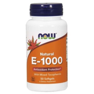 Now Foods Witamina E 1000 IU, 50 kapsułek